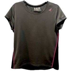 New Balance Women’s Breast Cancer Awareness Grey Pink Athletic Shirt Athlesiure